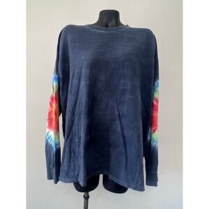 Forever 21 T-Shirt Men’s L Tie Dye Crew Neck Long Sleeve Windjammer Streetwear